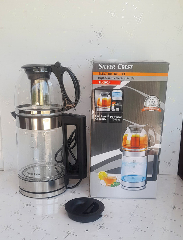 چای ساز سیلور کرست مدل 320 روهمی شیشه پیرکس