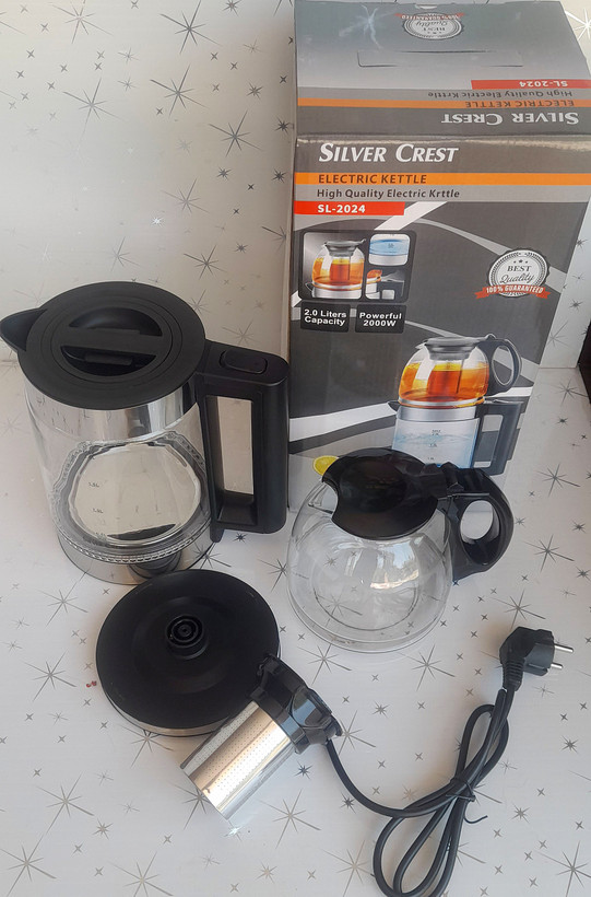 چای ساز سیلور کرست مدل 320 روهمی شیشه پیرکس